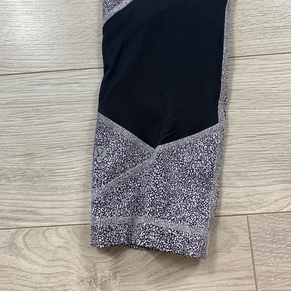 Lululemon Pace Rival Crop Leggings (22") Sea Spray Alpine White Dark Chrome/ Blk - Picture 9 of 16